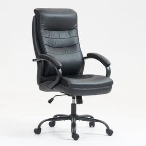 English Elm High Back Pu Leather Executive Chair Ergonomic Lumbar Support for Home Office W3326P330194