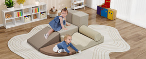 English Elm 7-piece Foam Toddler Climbing Play Set with Modular Blocks for Active Indoor Fun Colorful N710P325522E