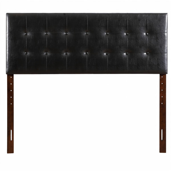 English Elm Super Nova Faux Leather Button Tufted Queen Headboard Elegant Tall Panel Bedroom B078112033