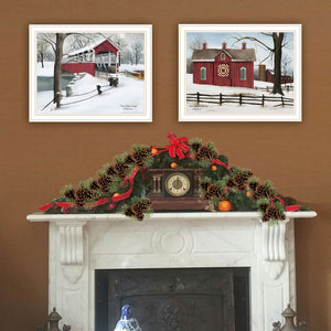 English Elm Trendy Decor 4u Folk Art Pastoral Scenes 2 Piece Framed Print Set for Farmhouse Walls B067P255228