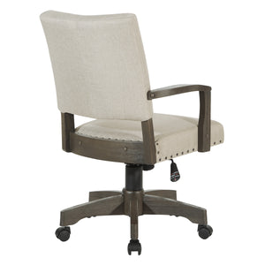 OSP Home Furnishings Santina Bankers Chair Antique Grey / Ivory
