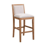 Christopher Knight Home® - Noble House - - 30.5 Inch Height Bar Stools Set Of 2, Rubber Wood Frame,Fabric Sponge Cushion And Upholstered Barstools, Retro Bar Chairs Suitable For Kitchen Island,Bedroom,Dining Room.