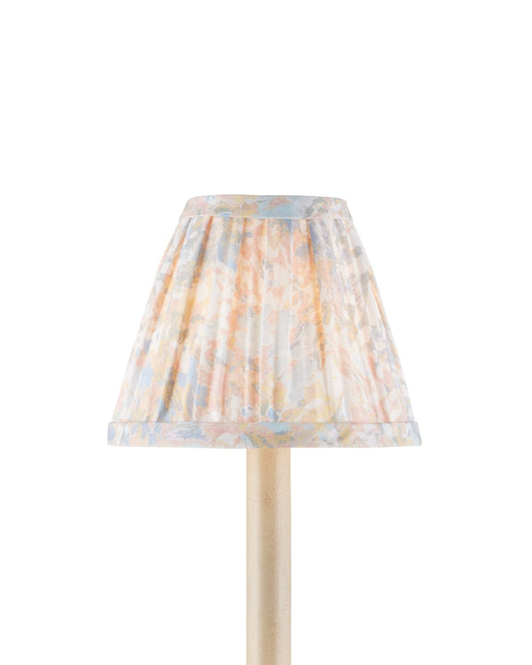 Currey & Company Wildflower Tapered Chandelier Shade - Lush Magenta & Yellow Floral Design For Elegant Decor Blue Cotton 0900-0048-currey-company