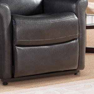 English Elm 1pc Faux Leather Power Lift Recliner with Massage and Full Chaise Pad for Living Rooms B011P205578