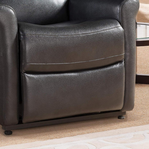English Elm 1pc Faux Leather Power Lift Recliner with Massage and Full Chaise Pad for Living Rooms B011P205578