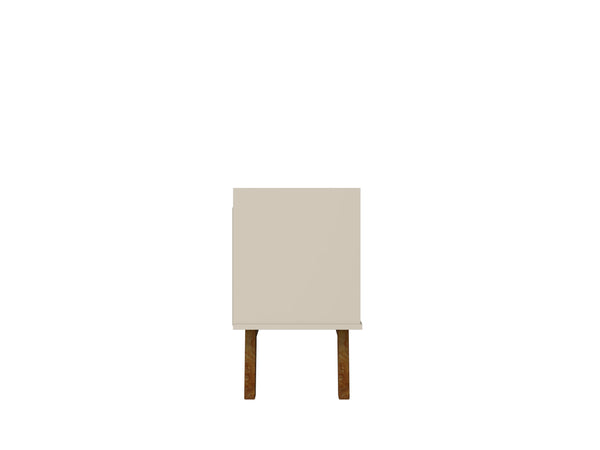 English Elm Marcus 71" TV Stand with Soft-Close Doors, Cable Management, Solid Pine Legs, 70" TV Ready Brown+Beige Gray B365P397914