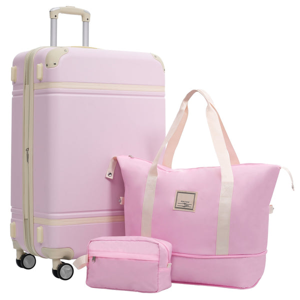English Elm Hardshell Abs Suitcase Set with Tsa Lock Spinner Wheels Expandable Travel Luggage N732P193485U