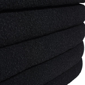 English Elm Jennifer Taylor Home - Fuji 49" Upholstered Oval Storage Bench with Bouclé Texture, Plush Tufted Lid & Hidden Compartment Black B2719P238463