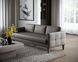 Karmelo Sofa - Vintage Charcoal Leather 110087 Sunpan