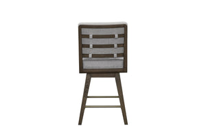 English Elm Latte Swivel Counterstool Set Wood Frame Auto-return Seat for Kitchen Islands Light Brown B2699P469523