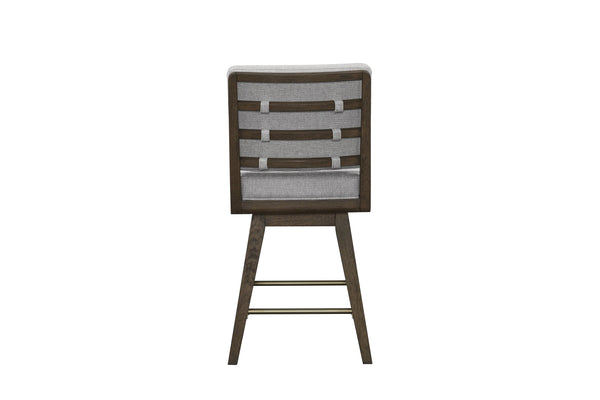 English Elm Latte Swivel Counterstool Set Wood Frame Auto-return Seat for Kitchen Islands Light Brown B2699P469523
