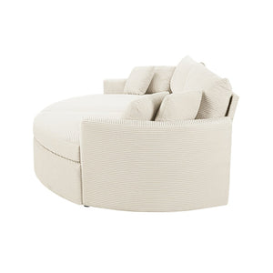 English Elm Oversized Double Chaise Lounge Sofa With Usb Ports & Deep Seating For Ultimate Comfort, Beige N719S002160A-GIGA