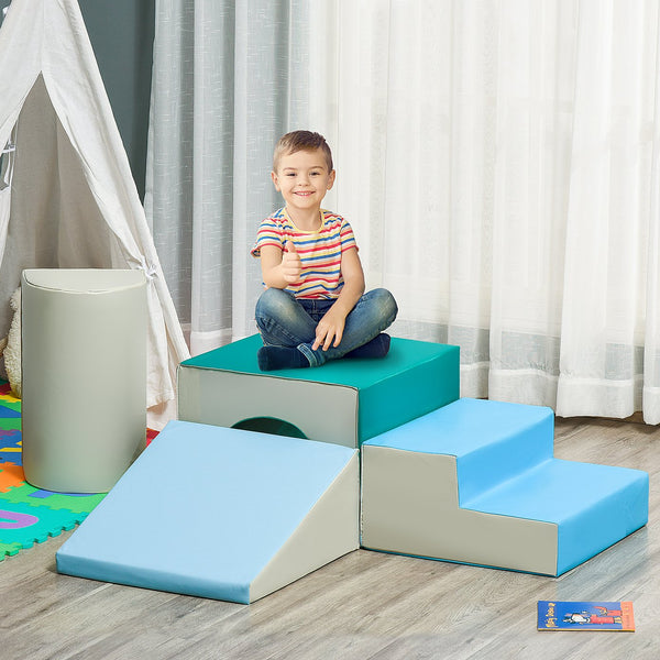 English Elm Qaba Four Piece Foam Toddler Climbing Set with Wipe Clean Pu Leather Safe Play W2225P217346
