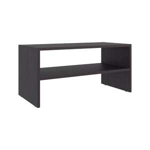 English Elm Shoe Organizer with Two Shelves, Compact Smoke Oak Engineered Wood Storage for Entryway & Home Decor Black 28.74 L x 15.35 W x 3.15 H B097P395906