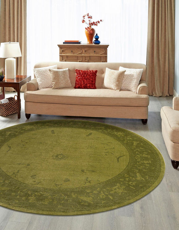 Unique Loom La Jolla Floral Machine Made Floral Rug Green, Green/Light Green 12' 2" x 12' 4"