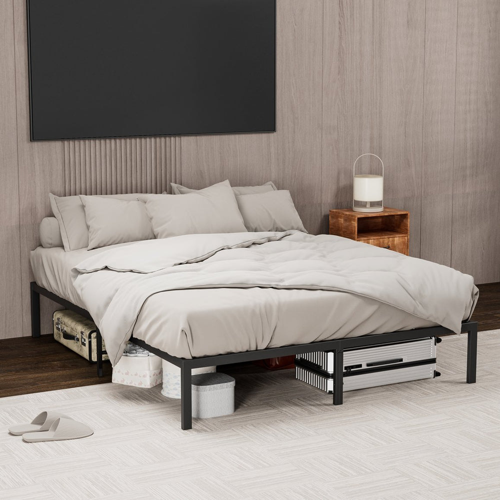 English Elm Metal Platform Bed Frame Full - Sturdy Metal Slats, No Box Spring Needed, Quiet, 660 lb Capacity W578107684