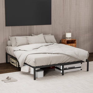 English Elm Metal Platform Bed Frame Full - Sturdy Metal Slats, No Box Spring Needed, Quiet, 660 lb Capacity W578107684