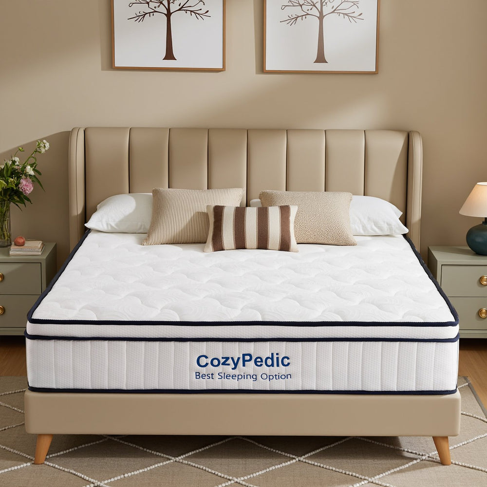 English Elm 10 Inch King Hybrid Mattress Memory Foam Pocket Springs Cooling Cover Certipur W2699P399181