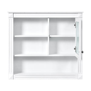English Elm 32'' Bathroom Wall Cabinet Mirror — 32-inch Wall-Mounted Medicine Cabinet with Adjustable Shelves for Streamlined Bathroom Storage and Stylish Organization White N710P254922K