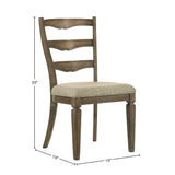 English Elm Beige and Weathered Oak Side Chair With Ladder Back (Set Of 2)