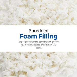 English Elm Modern Tore Lounger Faux Fur Memory Foam Bean Bag with Armrests, Plush Blue-Gray Chair for Relaxation and Gamingcomfort B011P204484