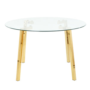 English Elm T1204-2 Round Tempered Glass Tabletop 47 Inch Dining Cafe or Workspace Surface W210P199312