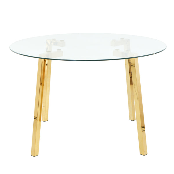 English Elm T1204-2 Round Tempered Glass Tabletop 47 Inch Dining Cafe or Workspace Surface W210P199312
