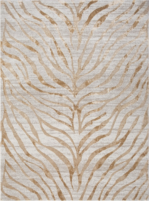 English Elm Elegance Gold Area Rug 5'3" X 7'3" - Durable, Low-Pile, Family-Friendly Design For Any Space B186P181049
