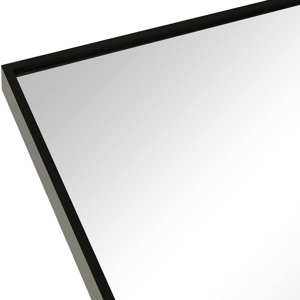 English Elm 24X32 Arched Black Metal Framed Bathroom Mirror – Elegant Wall Décor With High-Definition Reflection W2203P303822