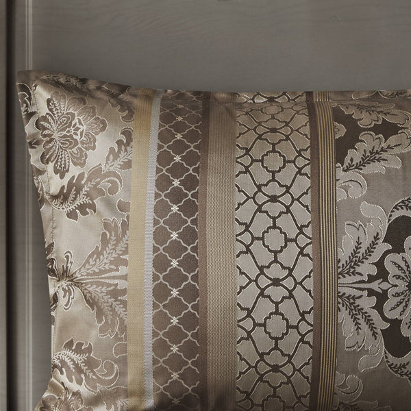 JLA Home Madison Park - 7 Piece Jacquard Comforter Set Layered Luxury with Leaf, Stripe & Ironwork Motifs, 7-Pc Textured Polyester Ensemble MP10-4535