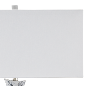 Devant Contemporary Table Lamp - White Composite with Black Swirls on Stylish Black Base, 34.75" Tall