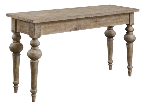 English Elm Wallace & Bay - Taupe Solid Wood Sofa Table with Sandstone Buff Finish — Rustic Casual 54" Wide, Easy-Care Design B2709P212412