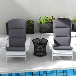 English Elm Outsunny 2 Piece Adirondack Chair Cushions Set, Water-Repellent Gray Pads For Outdoor Relaxation W2225P174516-GIGA