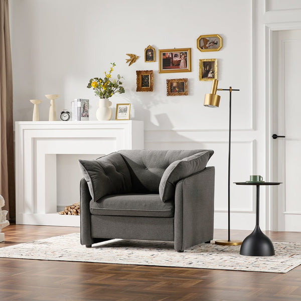 English Elm Modern Chenille Oversized Armchair - Cozy Accent Chair For Living Room, Bedroom, And More! W2997P236147