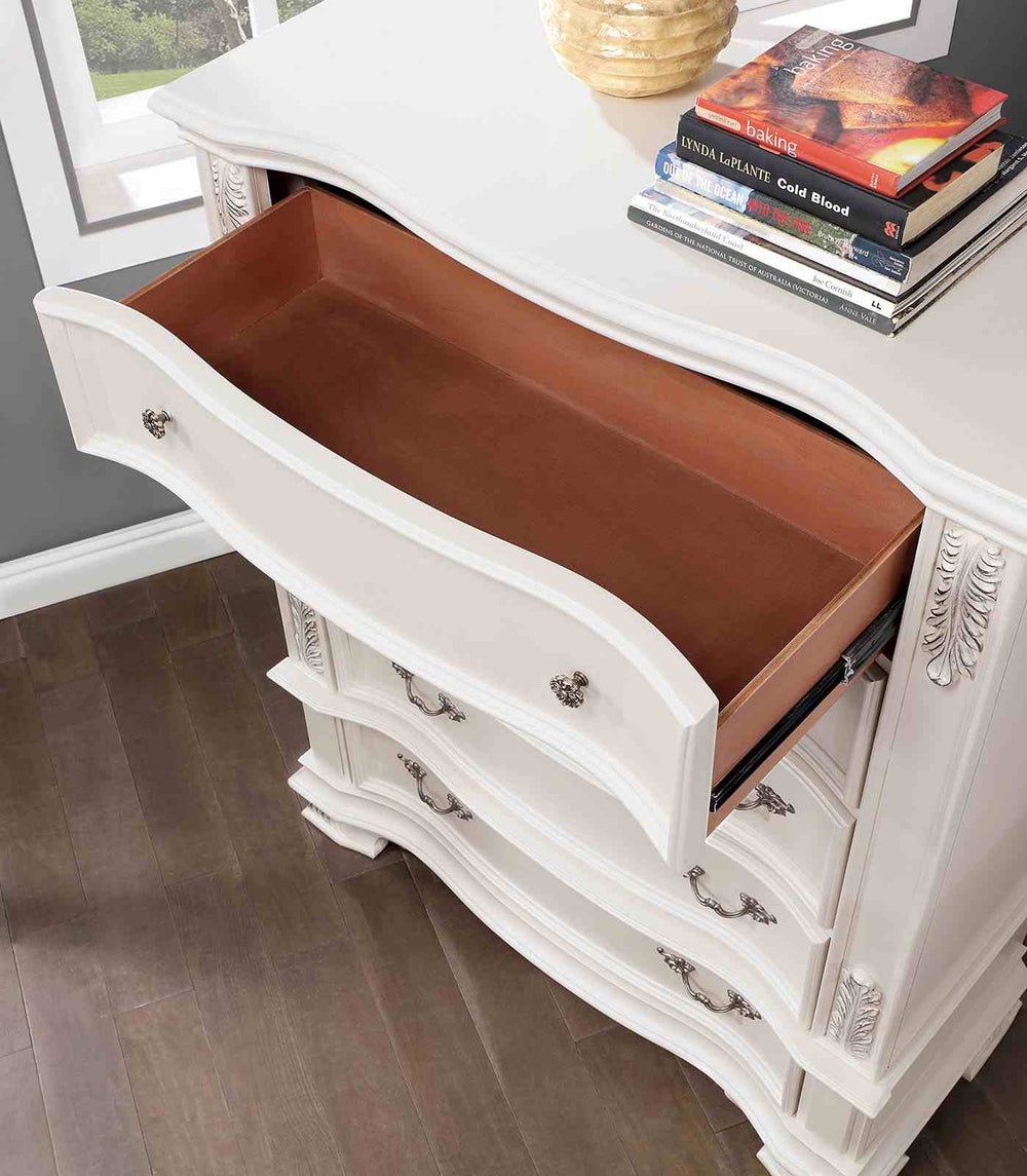 English Elm Brown Cherry Chest with Genuine Marble Top Bronze Hardware Traditional Bedroom Storage B2741P448888