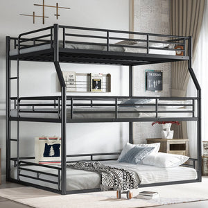 English Elm Twin Xl Solid Pine Loft Bed with Built-in Led Lighting and Storage Shelves Black W1580S00586