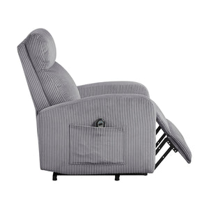 English Elm Contemporary Power Lift Chair Recliner with Plush Corduroy, Foam-Over-Coil Support & Side Pocket Dark Gray 31 L x 29 W x 24 H B011P395830