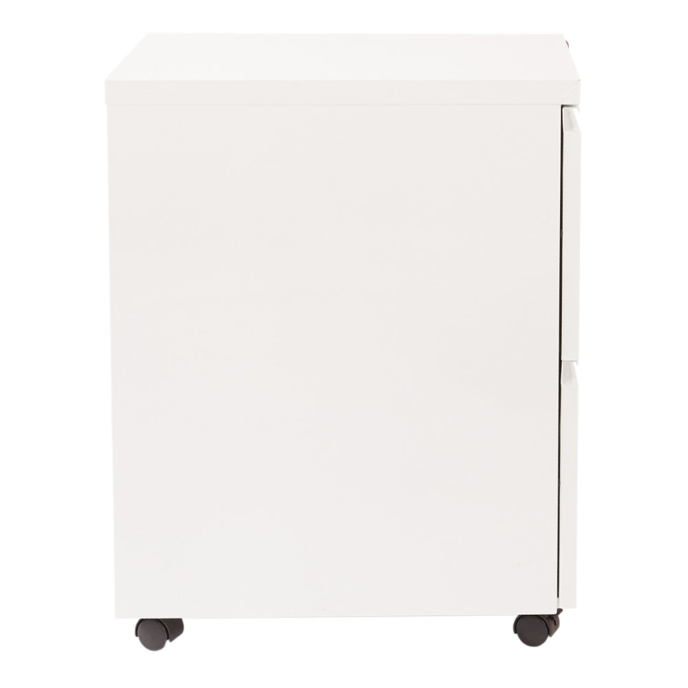 OSP Home Furnishings 22" Mobile Pedestal with Locking Drawers Full Extension Ball Bearing Slides Office Filing PTC22FF-WH