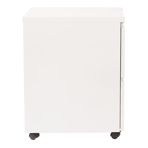 OSP Home Furnishings 22" Mobile Pedestal with Locking Drawers Full Extension Ball Bearing Slides Office Filing PTC22FF-WH