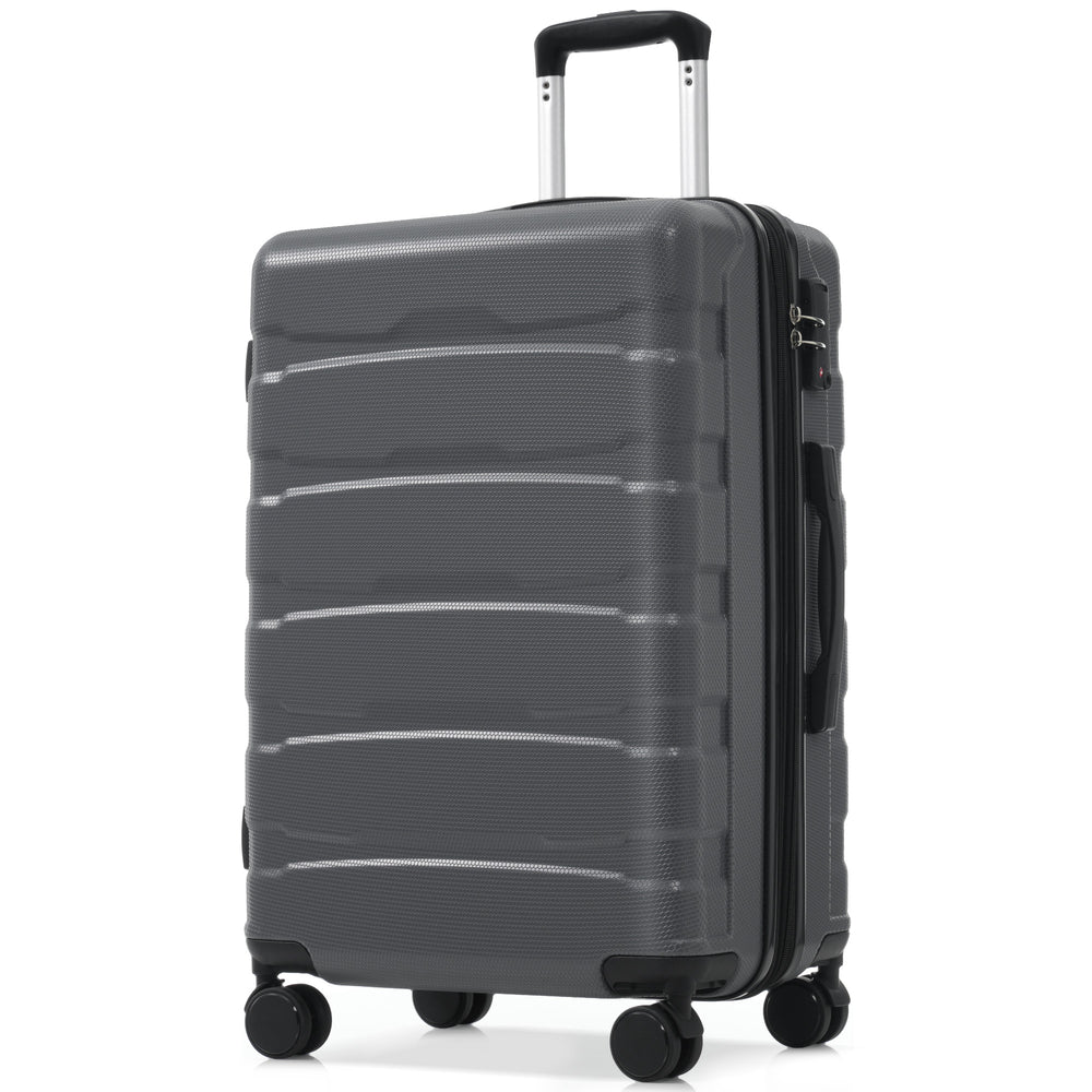 English Elm 28 Inch Abs Hardshell Checked Suitcase with Spinner Wheels Tsa Lock Expandable N730P354687D