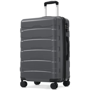 English Elm 28 Inch Abs Hardshell Checked Suitcase with Spinner Wheels Tsa Lock Expandable N730P354687D