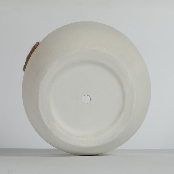 English Elm Round Concrete Sculptural Planter Duo Handcrafted Porous Finish Patio Garden Home W347P465313