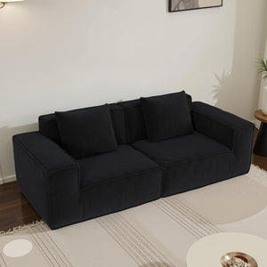 English Elm Modular Modular Sofa - Versatile Cloud Velvet Convertible Sofa Bed With Plush Comfort For Any Space W3147S00022