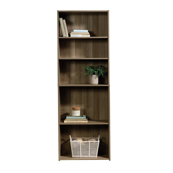 English Elm 5-Shelf Bookcase In Warm Brown Finish – Stylish, Durable Storage With Adjustable Shelves For Any Room B356P402599