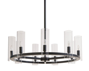 Sunpan Clarabelle Chandelier: Elevate Your Home Decor with Timeless Elegance and Stunning Glass Shades Small - 31W x 31D x 62H