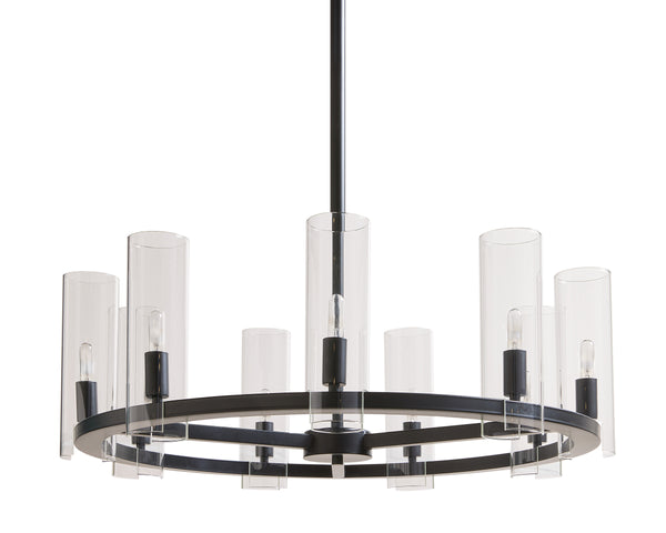 Sunpan Clarabelle Chandelier: Elevate Your Home Decor with Timeless Elegance and Stunning Glass Shades Small - 31W x 31D x 62H
