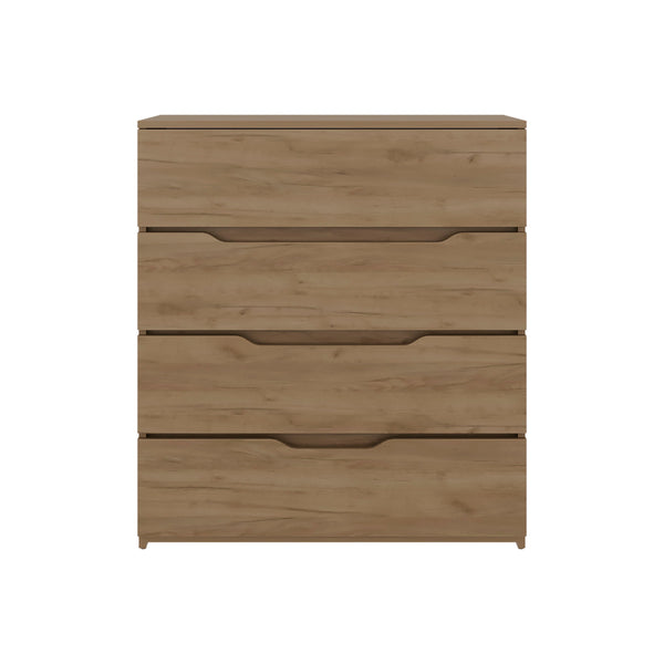English Elm Natural Oak Four Drawer Dresser Minimalist Low Profile Bedroom Storage Piece B062P476874