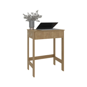 English Elm Computer Desk Minimalist Natural Oak Finish with 1 Drawer, Sturdy 4-Leg Design, Compact Space-Saving Workstation B097P369420