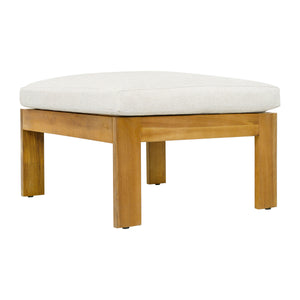 English Elm Outdoor Acacia Wood 4 Piece Sectional Set with Sofa Chair Ottoman and Table N757S454830B
