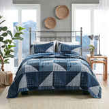 Woolrich Olsen Lodge/Cabin Olsen 3 Piece Oversized Cotton Quilt Set WR13-3471 Blue